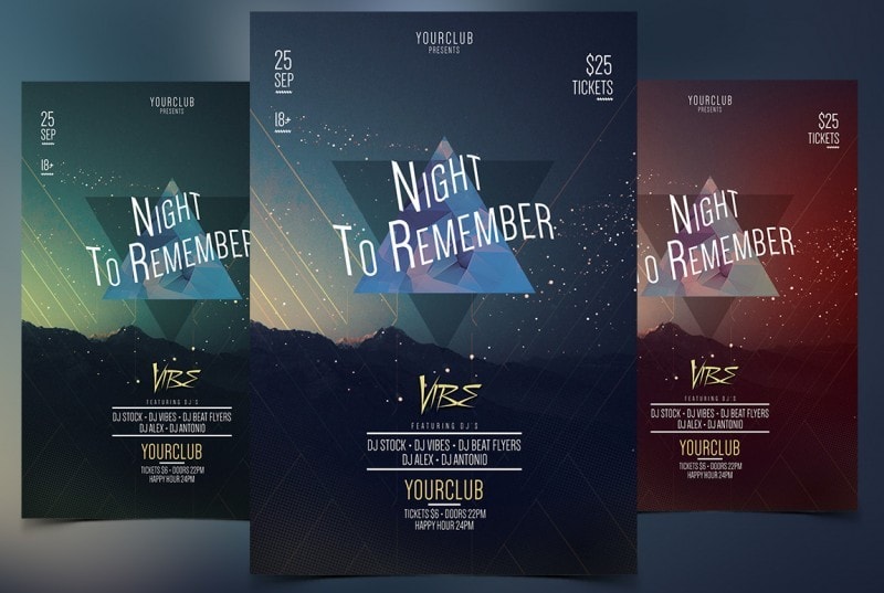 Night to Remember – Free PSD Flyer Template