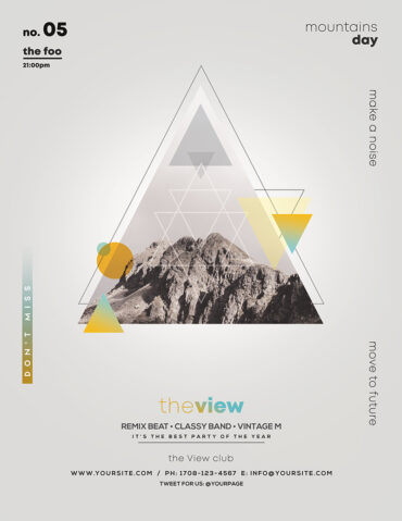The View - Geometric PSD Flyer Template