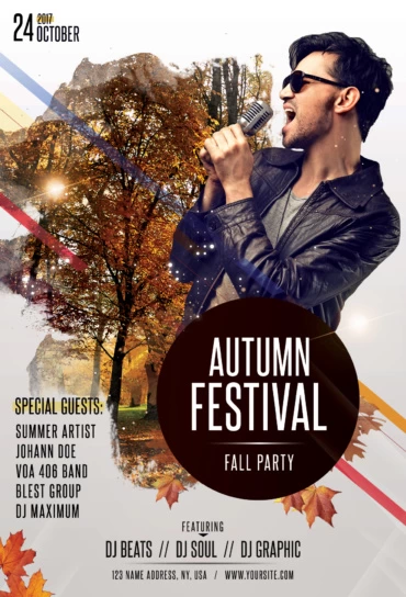 Autumn Falls Festival Flyer Template