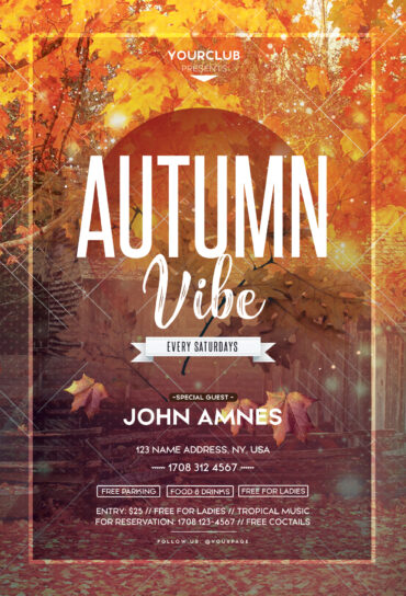 Autumn Vibe PSD Flyer Template