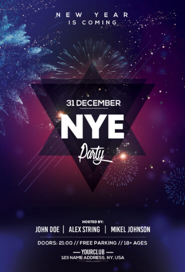 2024 New Year Eve - PSD Flyer Template