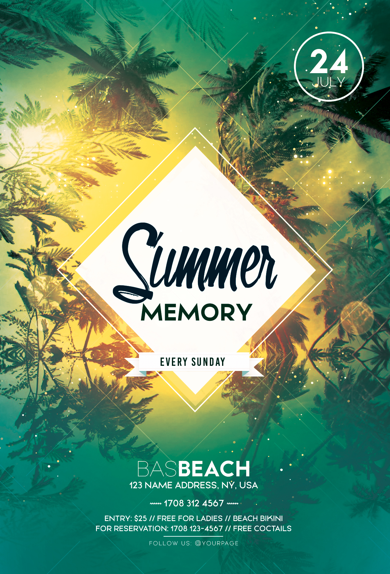 Summer Memory PSD Flyer Template
