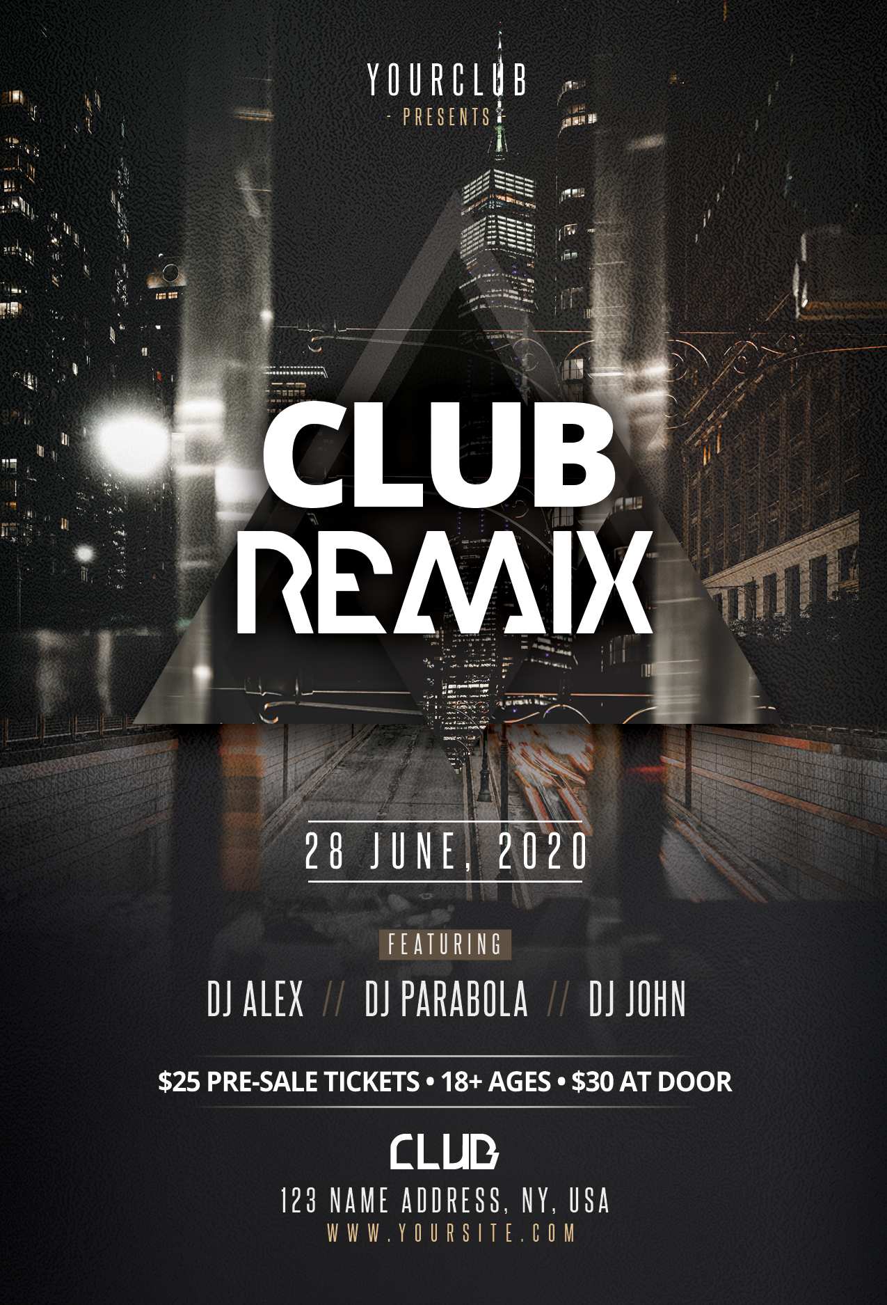 Club Remix - 2 PSD Flyers Templates