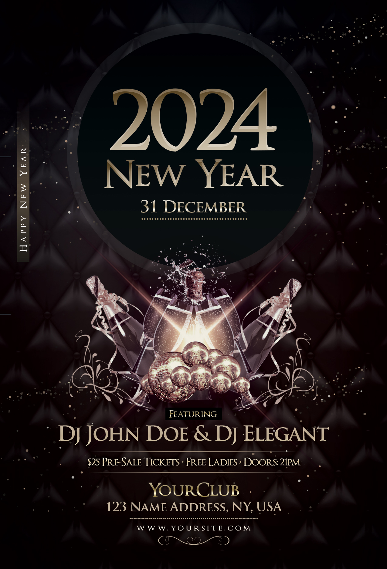 Happy Nye Eve Psd Flyer Template Pixelsdesign 