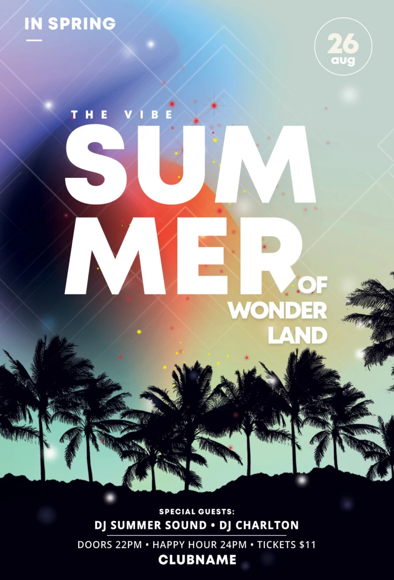 The Summer Vibe PSD Flyer Template