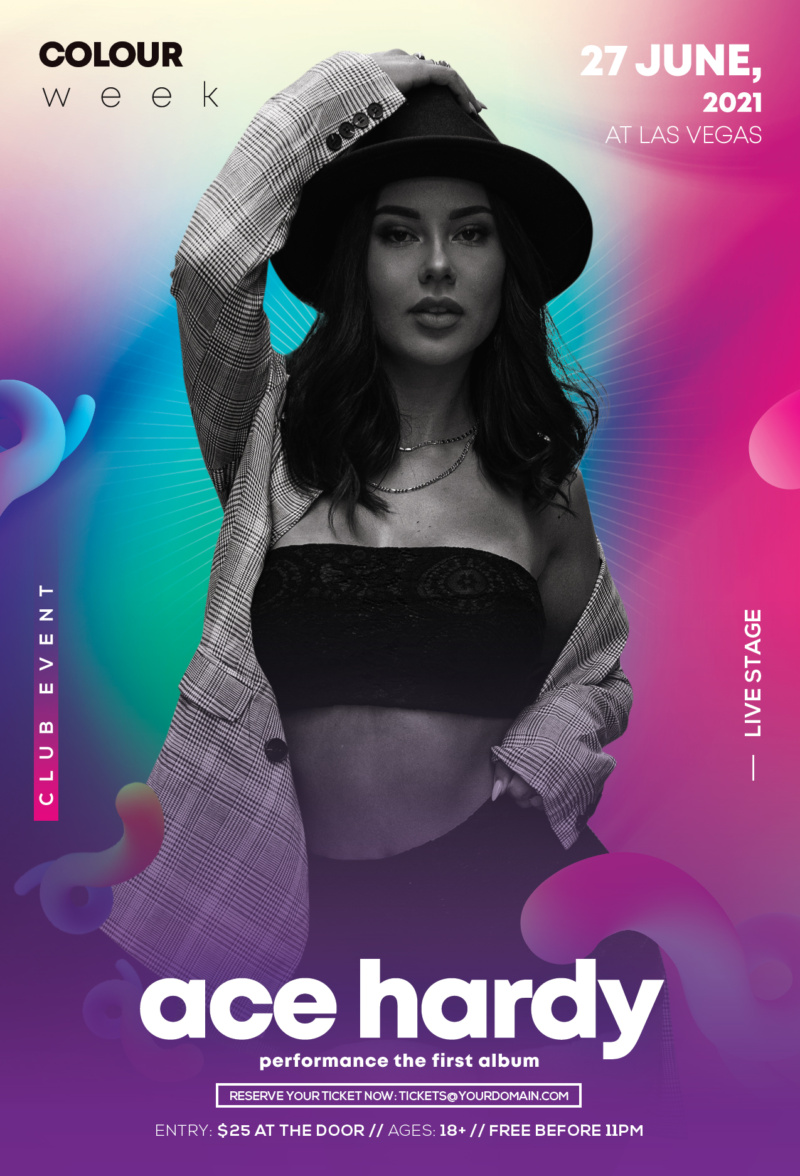 Color Week PSD Flyer Template
