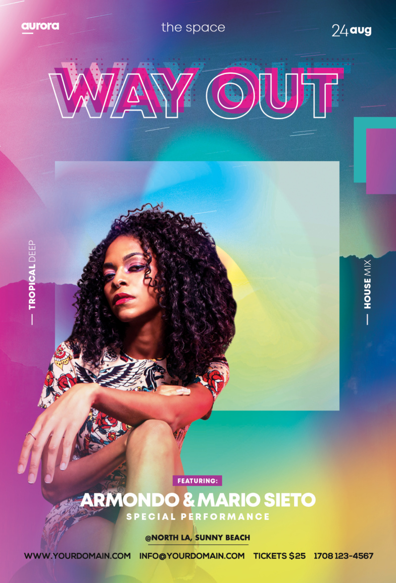 Way Out – Colorful PSD Flyers Templates