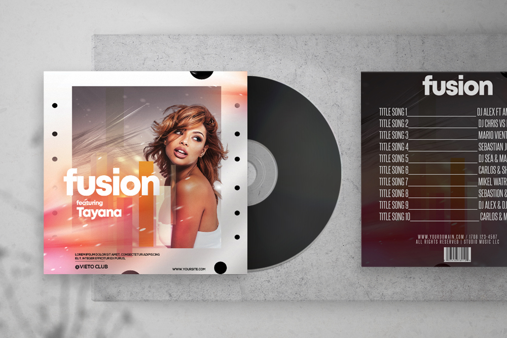 Fusion – Music Free Mixtape PSD Cover Artwork