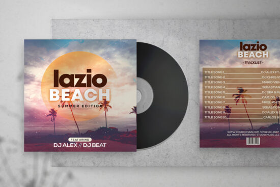 Lazio Beach Free CD Artwork PSD Template