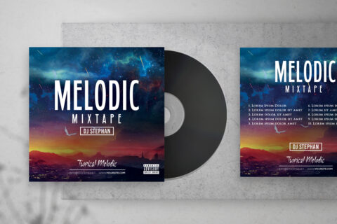 Melodic Mixtape – Free PSD Cover Artwork