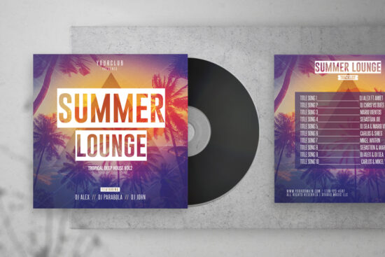 Summer Lounge Free CD Artwork PSD Template