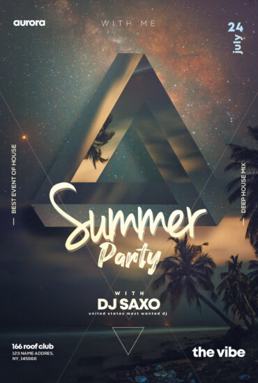 Summer Party ~ 2 PSD Flyer Templates