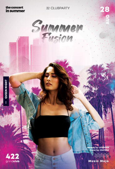 Summer Fusion Event - Flyer & Insta Post (PSD)