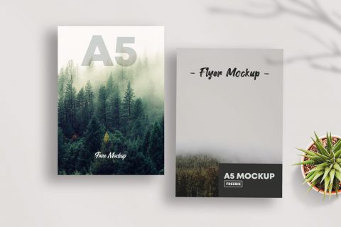 Free A5 Flyer Mockup (PSD)