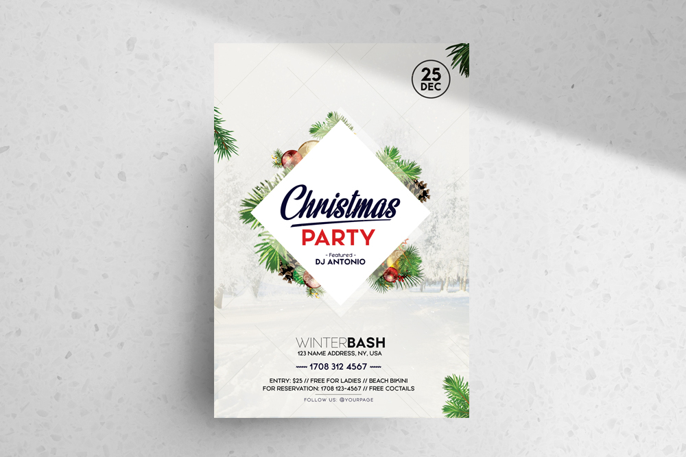 Christmas Party – Free PSD Flyer Template