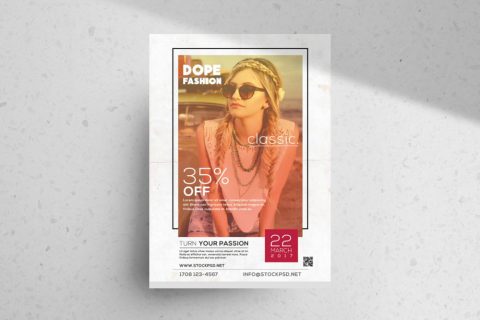 Dope Classic Fashion – Free PSD Flyer Template