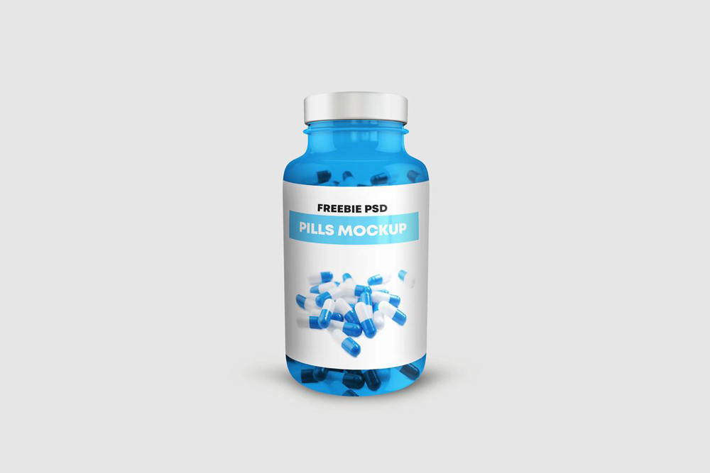 Download Free Pills Bottle Mockup Pixelsdesign