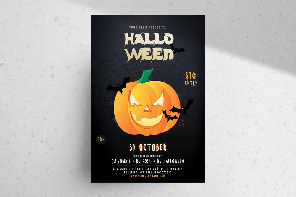 Halloween Party – Download Free PSD Flyer Template