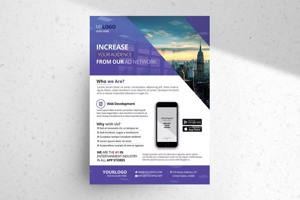 Agency Business – Download Free Business PSD Flyer Template