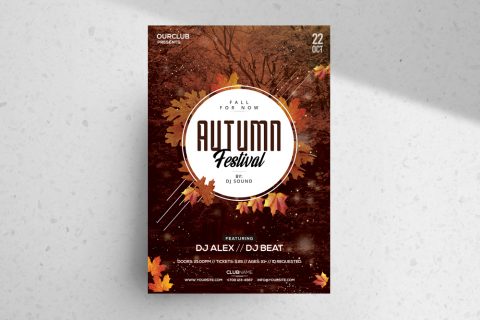 Autumn Festival – Free PSD Flyer Template