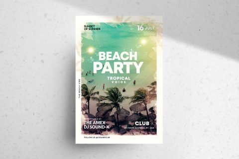Beach Vibe – Summer Free PSD Flyer Template