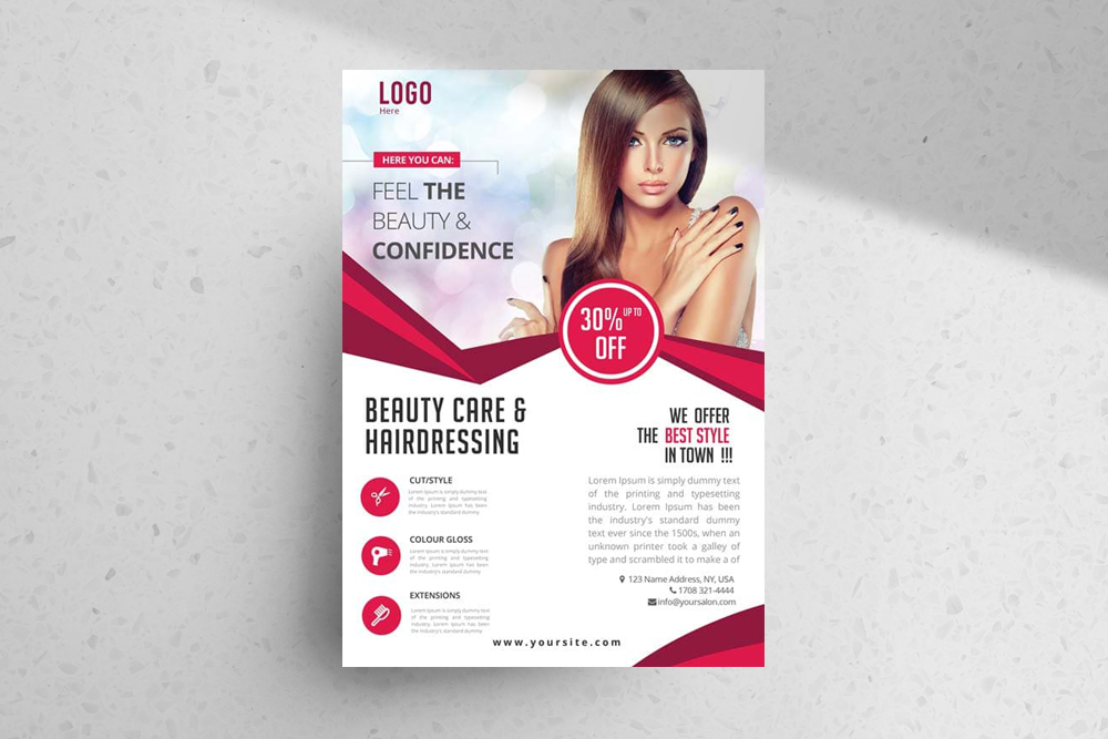 Beauty Care – Download Free PSD Flyer Template