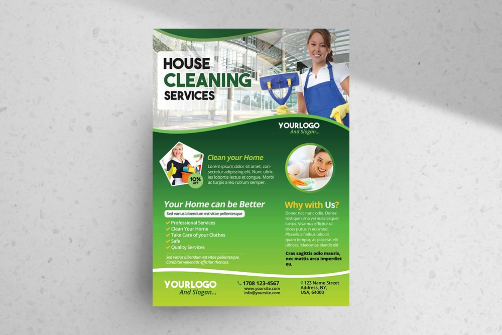 Cleaning Services – Download Free PSD Flyer Template