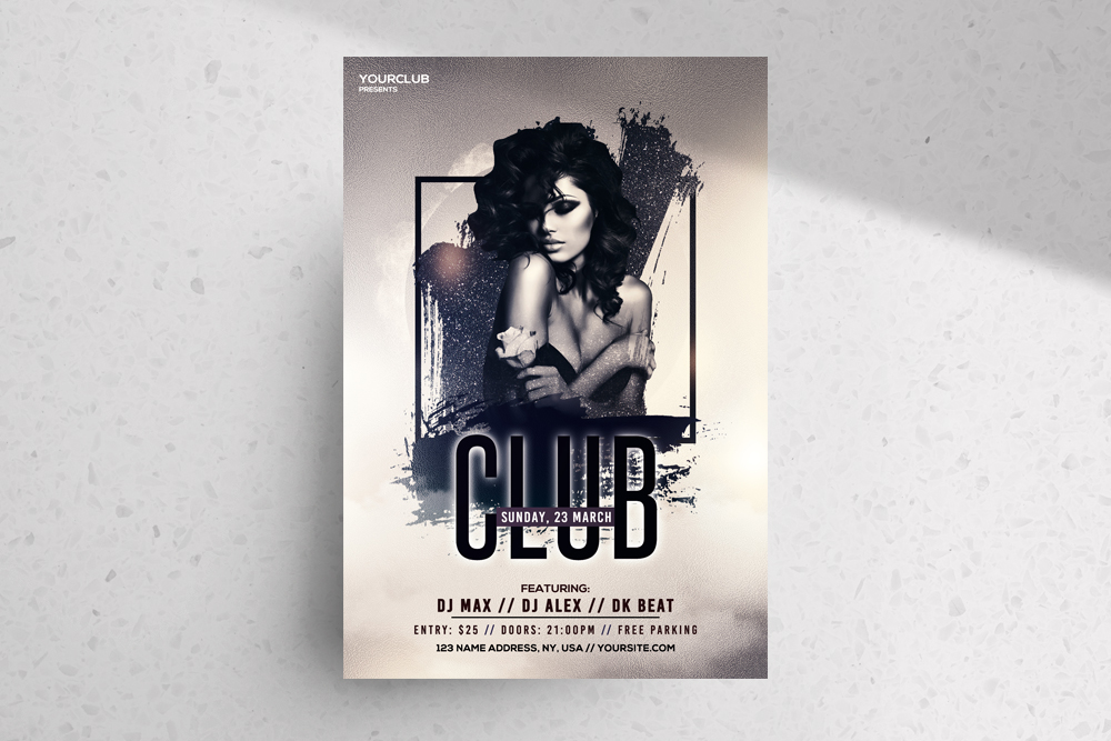 Club & Vibes – Free PSD Flyer Template