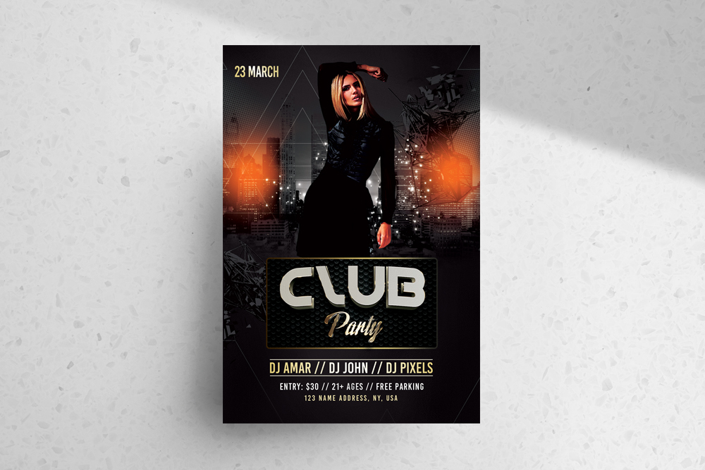 Club Party – Free PSD Flyer Template