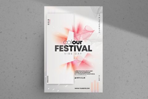 Color Festival – Free Alternative PSD Flyer Template