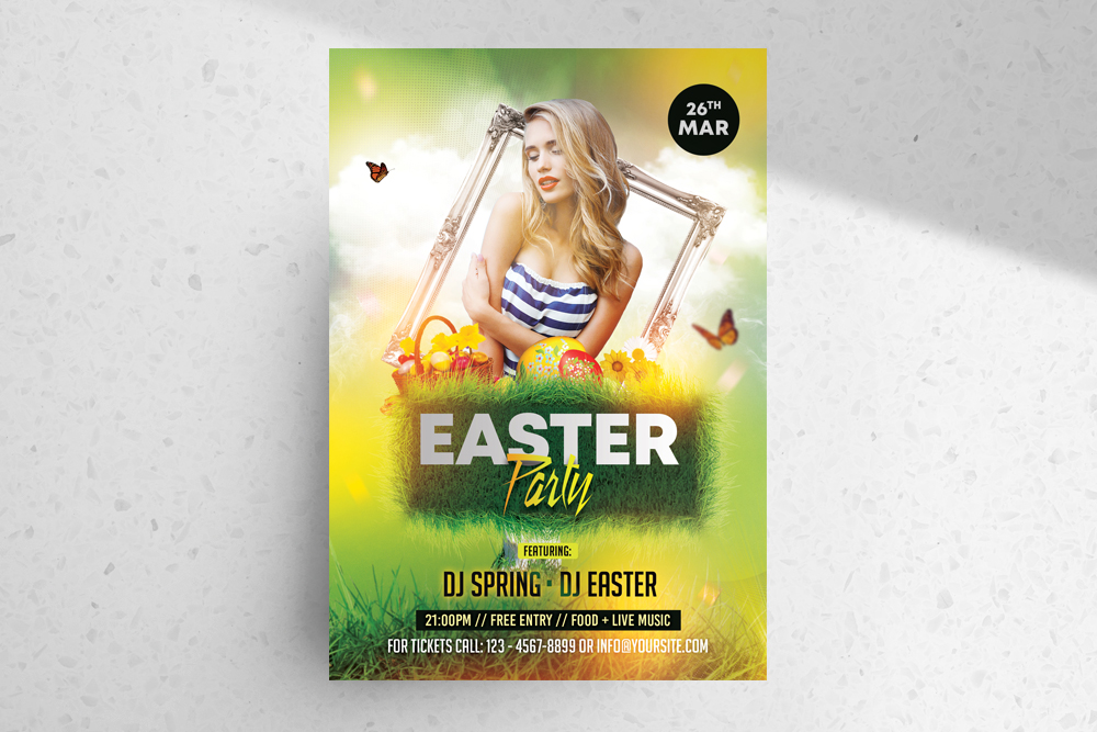 Spring Easter Event PSD Free Flyer Template