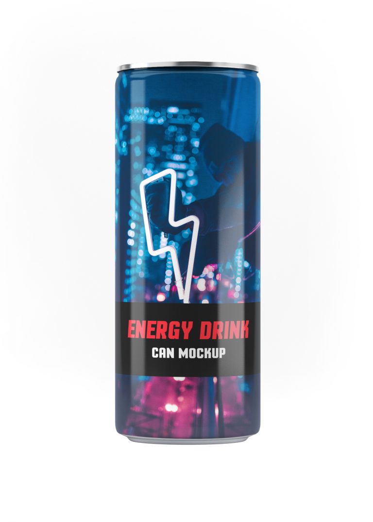 Energy Drink Can Mockup