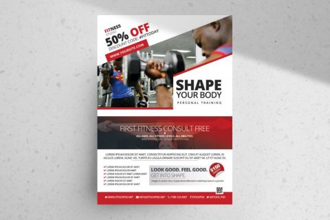 Fitness and Gym – Freebie PSD Flyer Template