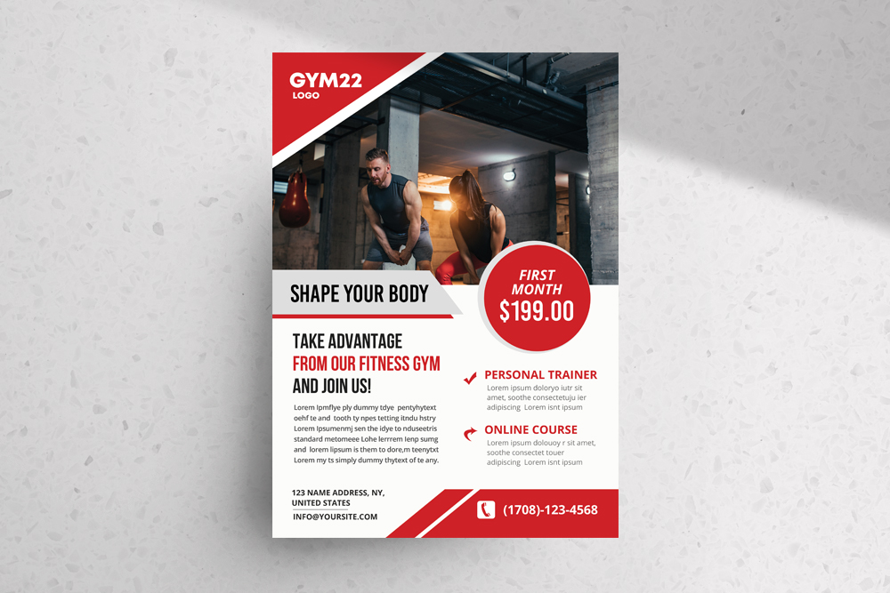 Fitness and Gym Free PSD Flyer Template