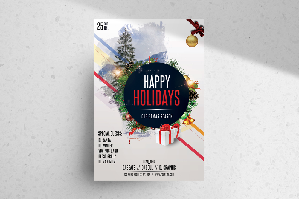 Happy Holidays – Free Christmas PSD Flyer