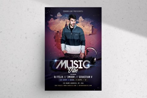 Music Vibe – Free PSD Flyer Template