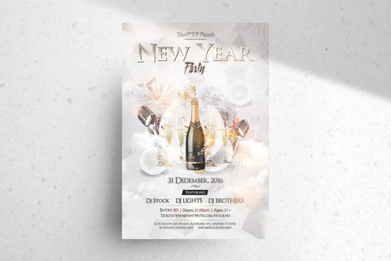New Year Eve Party 2023 Free Flyer Template PSD