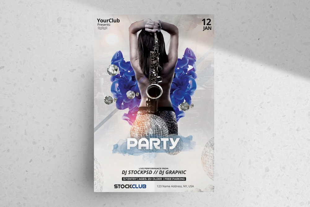 Party – Download Free PSD Flyer Template