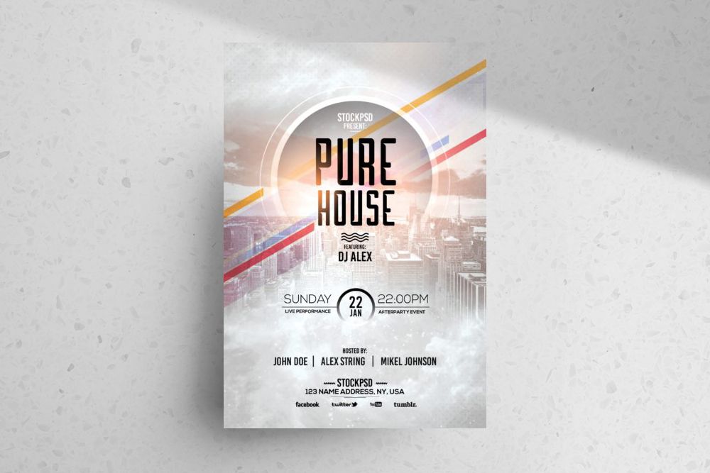 Pure House – Free PSD Flyer Template