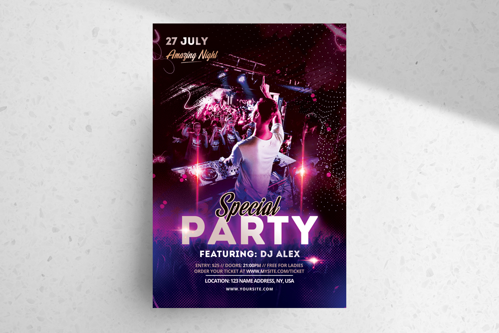 Special Party PSD Free Flyer Template
