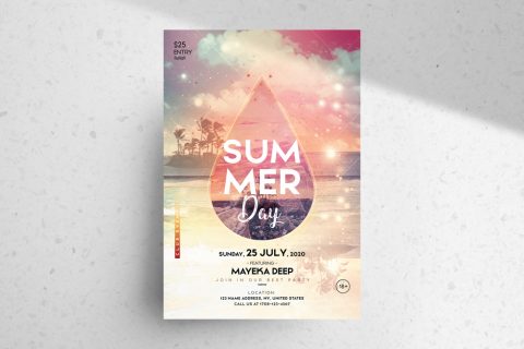Summer Day PSD Free Flyer Template