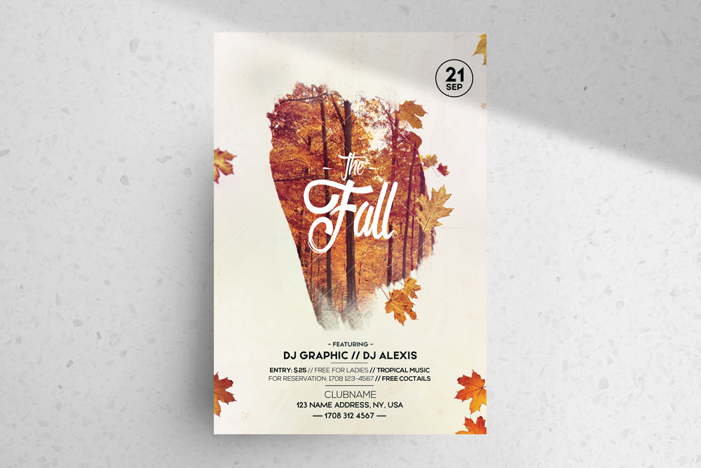 Fall Festival Autumn – Free PSD Flyer Template