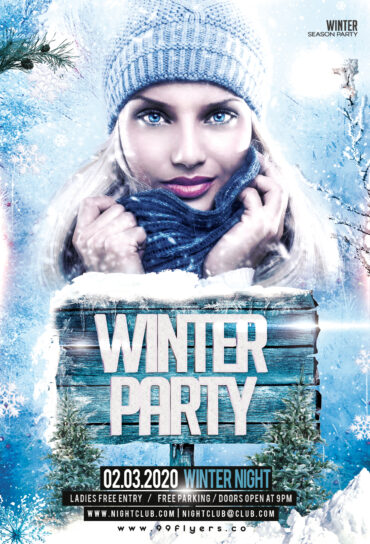 Winter Party Flyer Template (PSD)