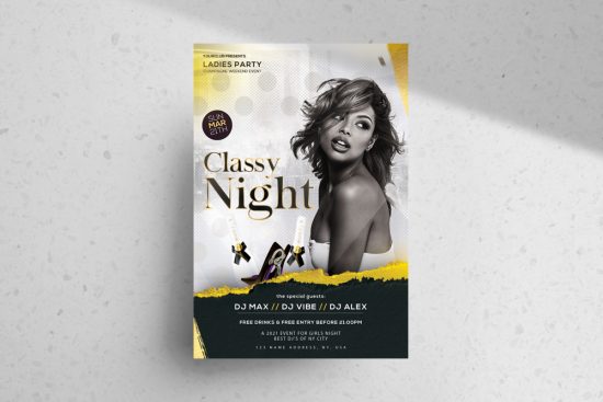 Classy Night Event Free PSD Flyer Template