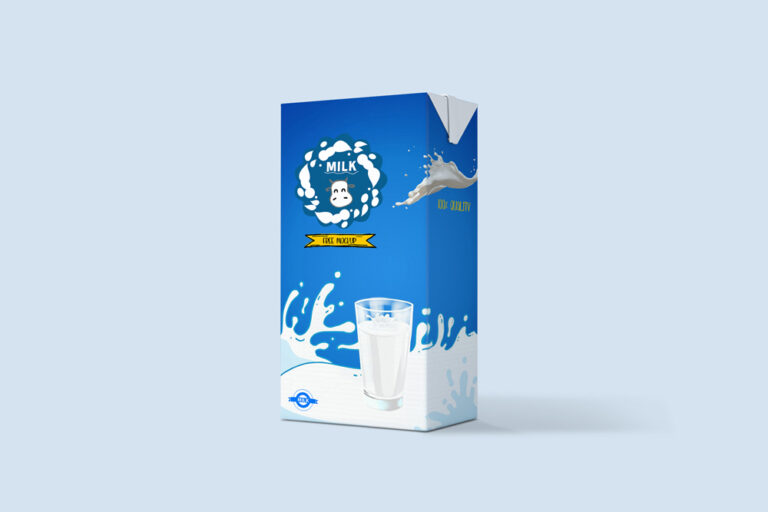 Classic Milk Packaging Free Mockup