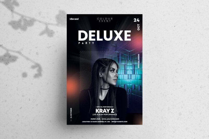 Deluxe Party Free PSD Flyer Template