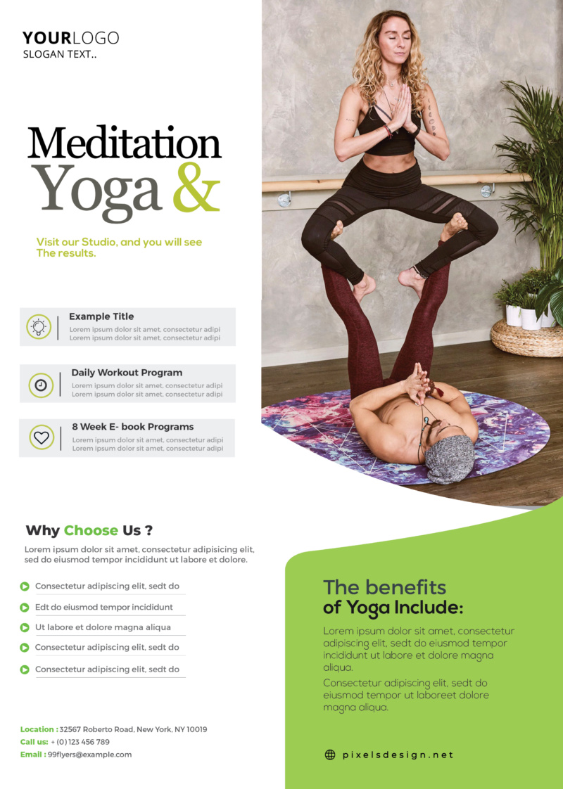 Yoga Workout Flyer Template (PSD)