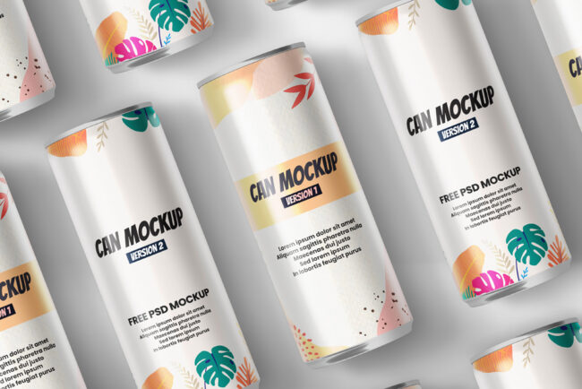 Download Can Packaging Free Mockup - PixelsDesign