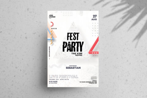 Festival Party Free PSD Flyer Template