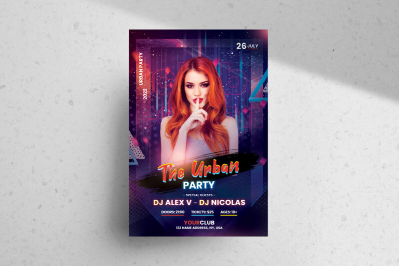 The Urban Party Free PSD Flyer Template